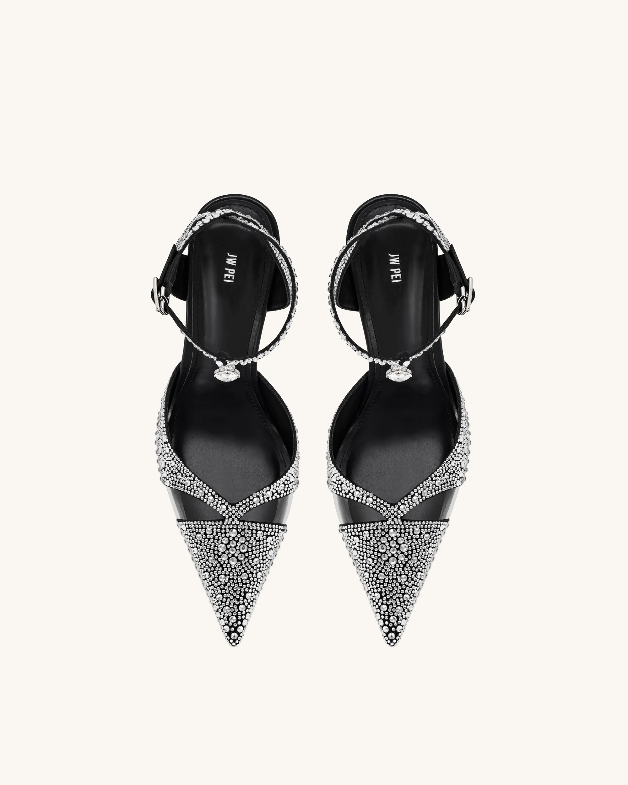 Haidi Artificial Crystal Pumps - Black - Image 3