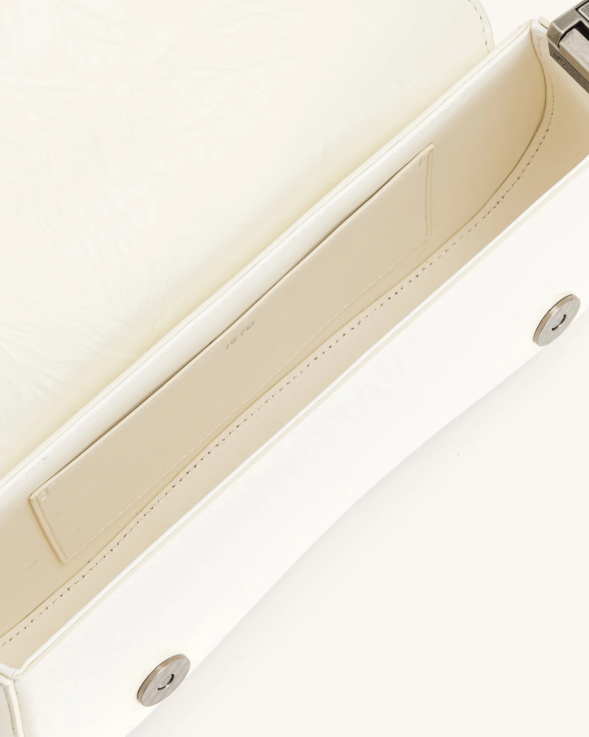 Joy Crushed Shoulder Bag - White - Image 5