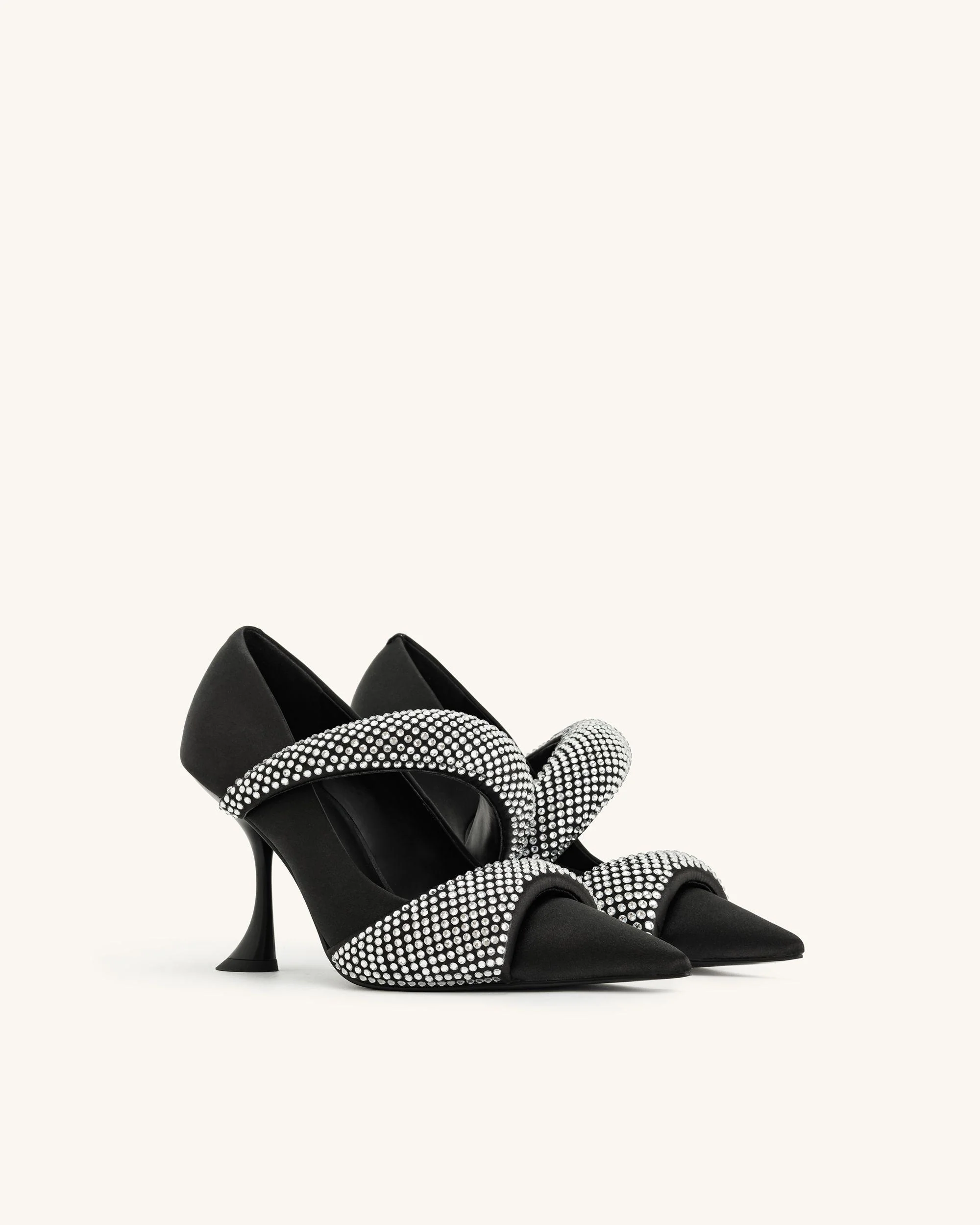 Sara Artificial Crystal Pumps - Black - Image 3