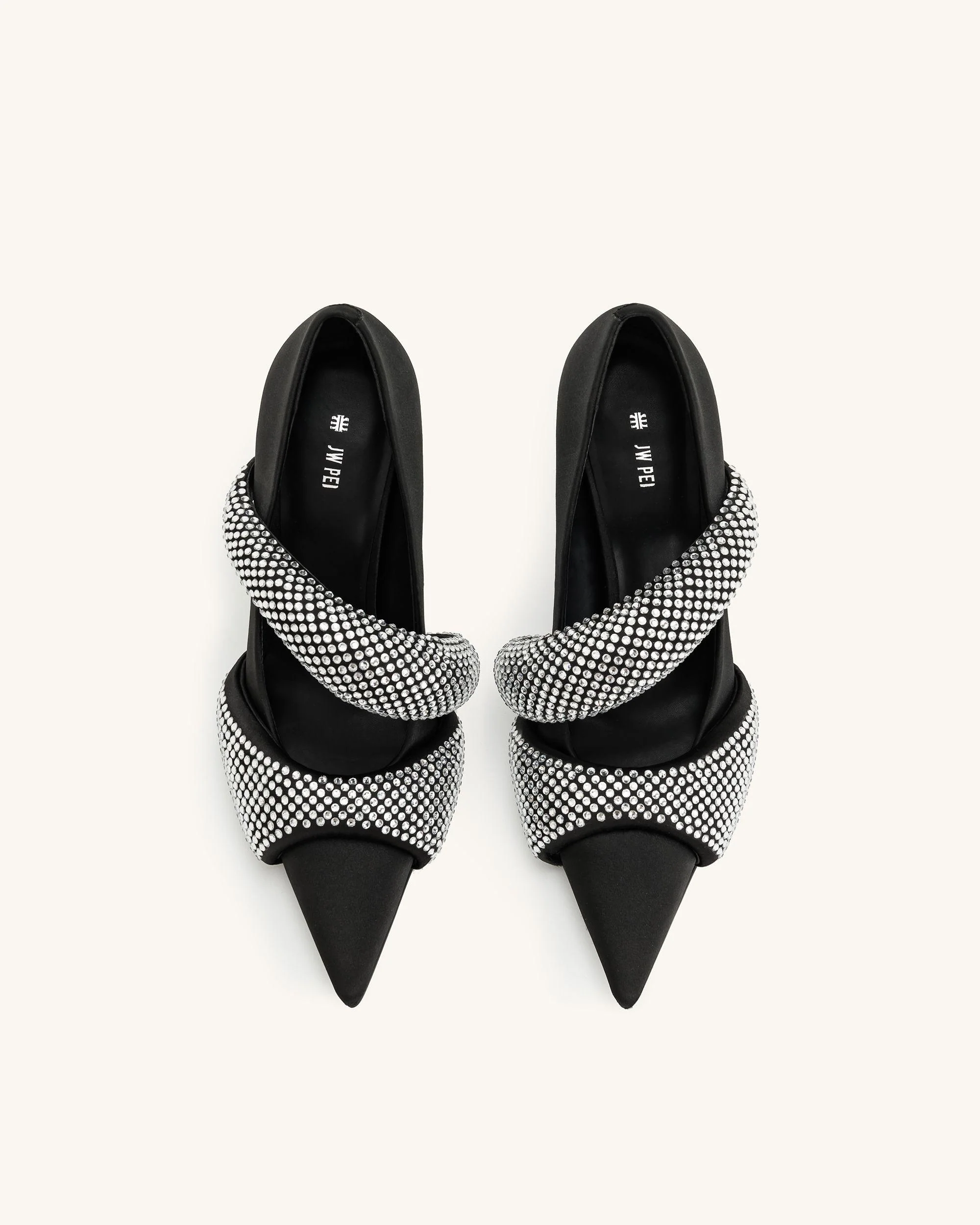 Sara Artificial Crystal Pumps - Black - Image 4